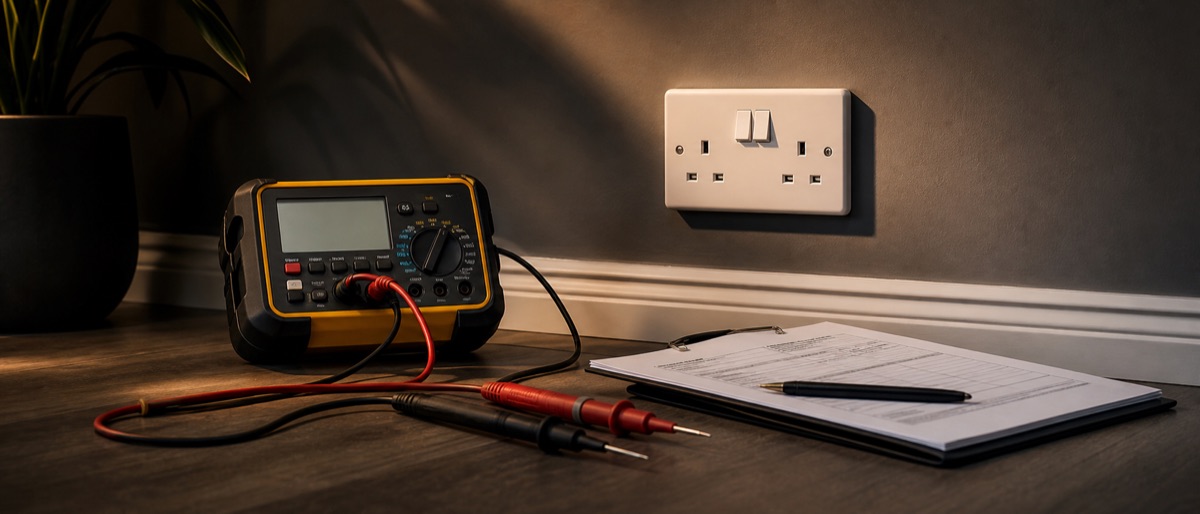 Electrical Testing / EICR Layout realistic UK electrical example